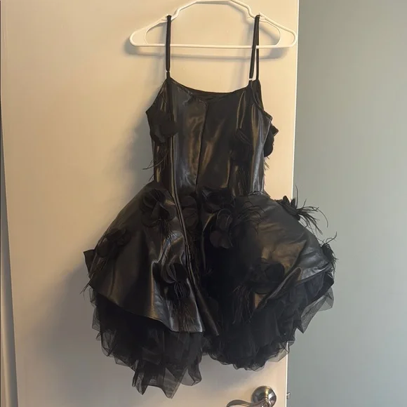 AKIRA Black Ruffled Tiered Babydoll Dress
